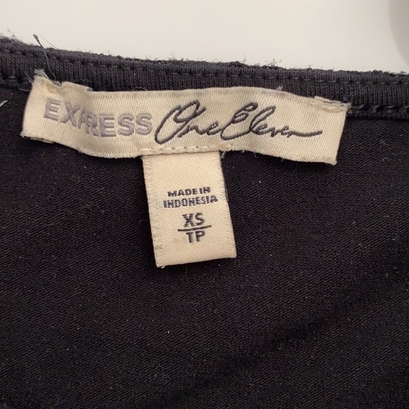 Express One Eleven Black Lace Up Bodysuit - Picture 3 of 3